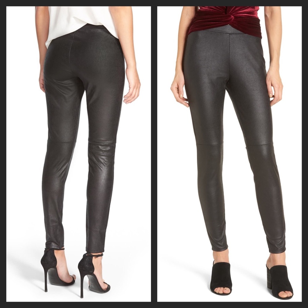 trouvé | moto-inspired faux leather leggings | m
